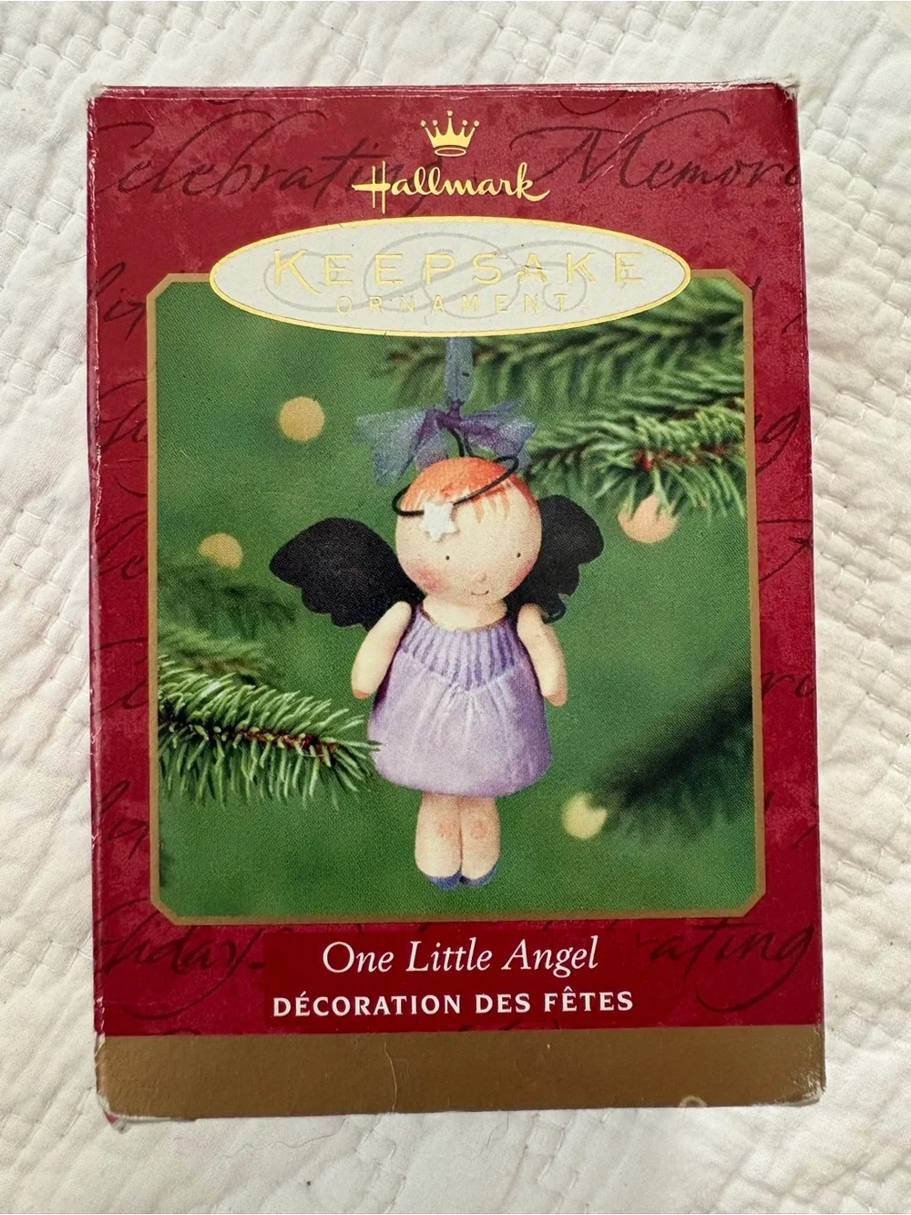 Hallmark 2001 One Little Angel Keepsake Ornament. Paper Composition/metal. Nice